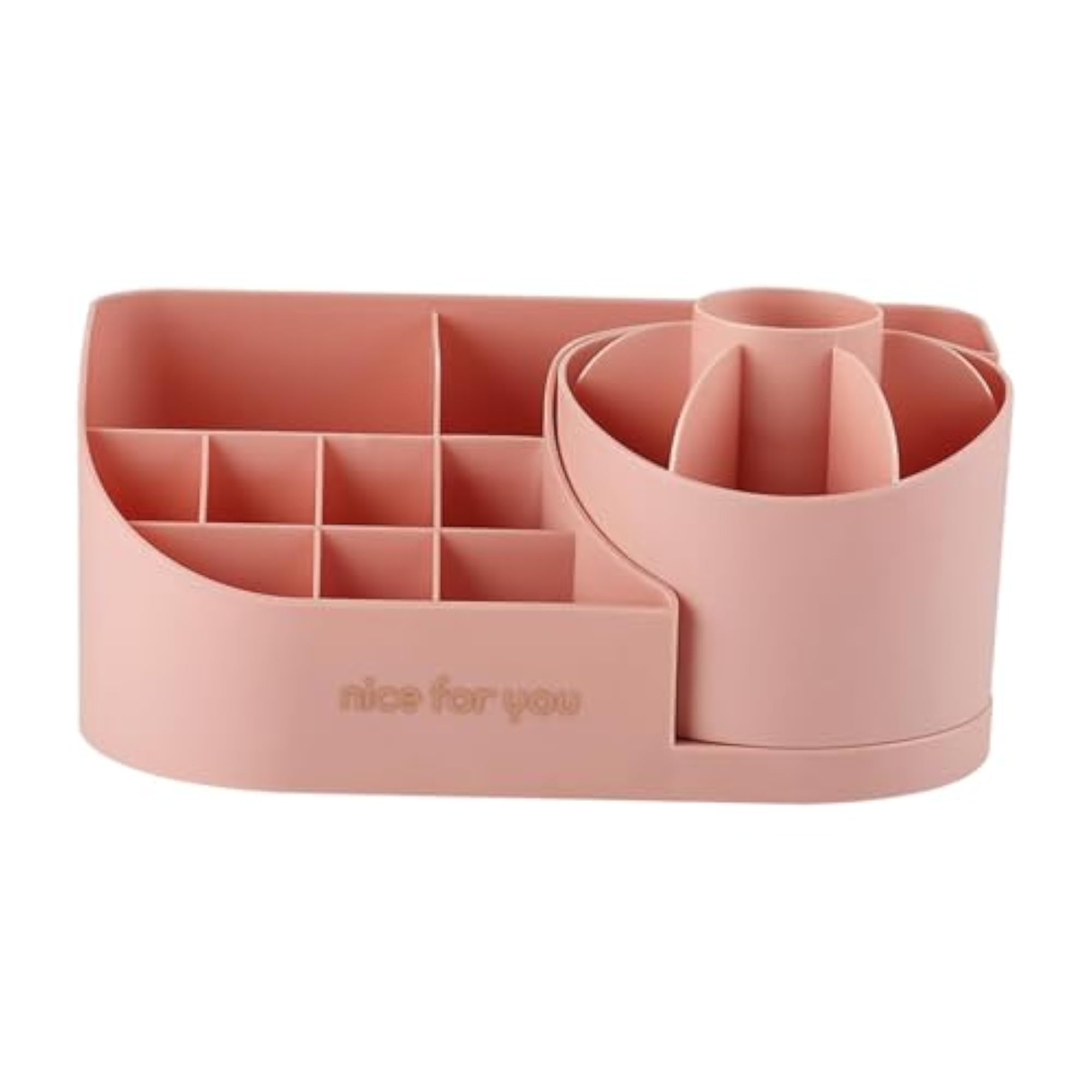 360 Rotating Makeup Brush Holder, Pink
