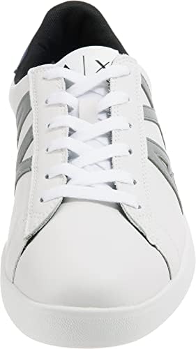 A | X ARMANI EXCHANGE Men's Classics Sneaker, White + Grey, 11.5 | Image 2