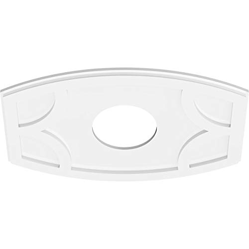 Image of Ekena Millwork CMP26X17KY-07000 Kailey Architectural Grade PVC Contemporary Urethane Ceiling Medallions 26 inchW x 17 3 /8 inchH x 7 inchID x 14 inchC x 1 inchP
