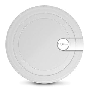 Magnetronbord, draaischijf, draaitafel, bord, glazen plaat, rond, voor magnetron, van glas, 245 mm