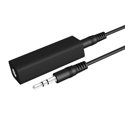 Noise Isolator Ground Looping Noise Isolator 3.5mm Noise Filter for Car Sound and Home Stereo Device Enhancing Sound Black