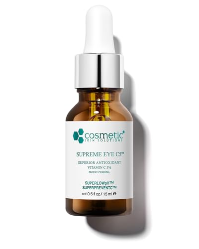 Supreme C5 Vitamin C Eye Gel – Brightening & Hydrating Formula with 5% Vitamin C, Hyaluronic Acid & Asiatic Acid – Helps Brighten Under-Eye Area, Puffiness, Bags & Fine Lines – 0.5 fl oz
