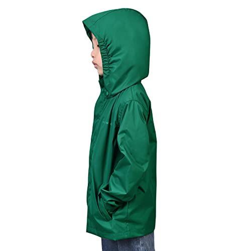 Image of YINGJIELIDE Boys Girls Waterproof Rain Jackets Kids Easy to Fold Windbreaker Lightweight Outdoor Hooded Raincoat