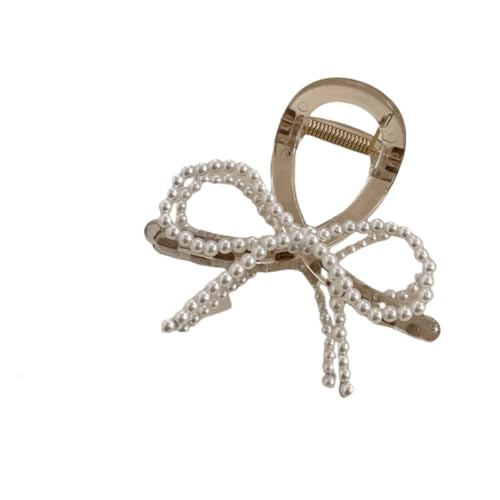 Pince à cheveux en perles antidérapante - Grand accessoire requin 8 cm fixation forte