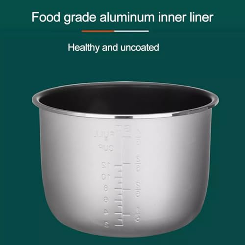 Multifunctional Electric Pressure Cooker with 8 Preset Programs, 24H Reservation & Keep Warm, Food-Grade Aluminum Inner Pot for Rice, Soup, Meat, Cake (Stainless Steel) - Image 4
