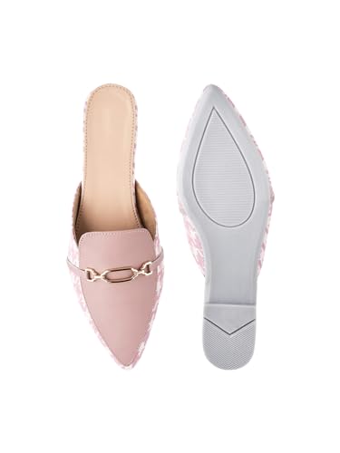 Image of TRYME Trending Stylish Buckle Bellies Soft & Comfortable Flat Mules Sandal for Womens and Girls