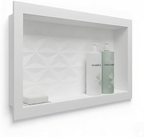 Nicho Banheiro Porta Shampoo e Sabonete Embutir 30x60 Fundo 3d