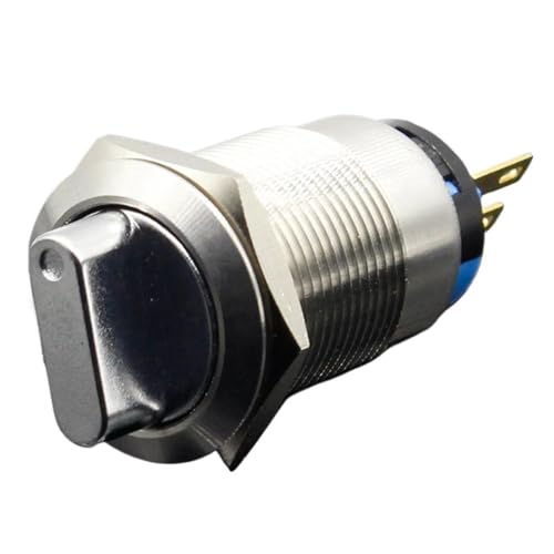 Sélecteur en métal rotatif étanche avec interrupteur bouton-poussoir 12V