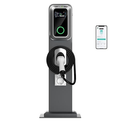 JATRHG K1 kit borne de Recharge S1 wallbox 7kw 32A monophase câble 8M véhicules électriques avec Poteau de Support +Prise renforcée étanche