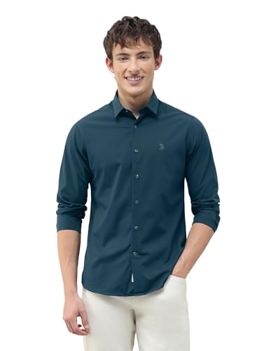 Image of U.S.Polo Association Men's Solid Regular Fit Shirt