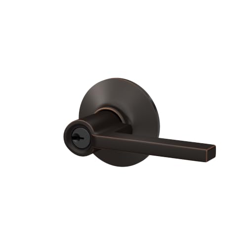 Image of SCHLAGE Latitude Keyed Entry Door Handle, Reversible, Aged Bronze