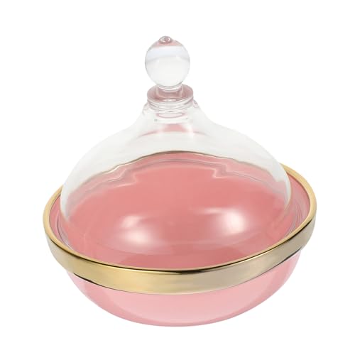 COLLBATH Dessert Bowl Decorate Food Bowl Bowls with Lids Fruit Bowl Ceramic Ramekin Snacks Bowl Ceramic Food Container Bowl for Dessert Porcelain Ramekin Snacks Serving Bowl Pink Ceramics