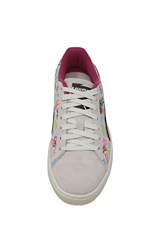 PUMA Junior/Big Kid's Shoes Suede Whisper White Sneakers 367885-01G (4 M US Big Kid)4