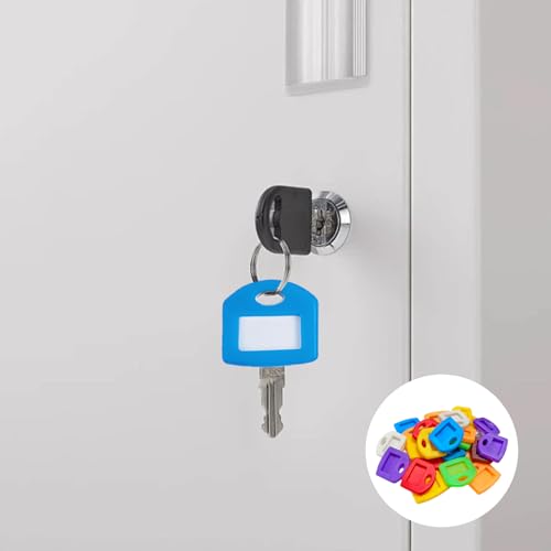 30 Stück Schlüsselkappen Schlüssel Markierung schlüsselkappe mit Etiketten Schlüsselkappen eckig 10 Farben Praktische Schlüsselmarkierer zur einfachen Identifikation und Organisation von Schlüsseln