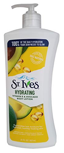 St. Ives Hydrating Body Lotion, Vitamin E and Avocado, 21 oz, Pack of
