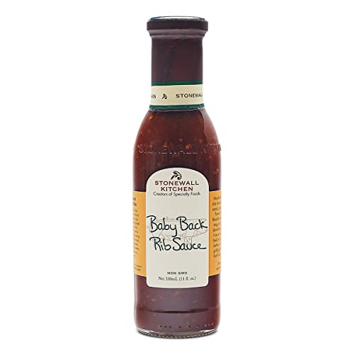 Baby Back Rib BBQ Sauce von Stonewall Kitchen (330 ml) - rauchige BBQ Sauce mit Hickory-Rauch - besonders lecker zu Ribs oder Hähnchen Cover