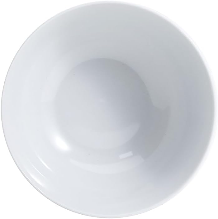 Amazon Basics 16-Pack White Porcelain Coupe Soup Bowl, 5.9" Diameter, Round, Microwave-Safe, Commercial-Grade