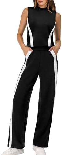 XIEERDUO Two Piece Sets for Women Summer Outfits Travel Mock Neck...