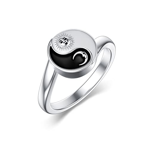 PROESS Yin und Yang Ring 925 Sterling Silber Ying Yang Taichi...