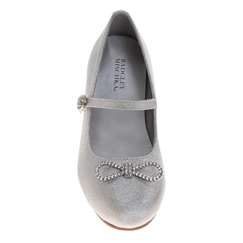 Image of Josmo Girls Low Heel Dress Pumps Crystal Strap Formal Wedding Sandals Flower Girl Shoes for Toddler /Little Kid /Big Kid