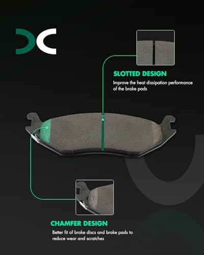 Image of SCITOO D898 D897 Front Metal Rear Ceramic Brake Pads Sets w /Hardware Replacement For Dodge For Durango 2003-2006,For Dodge For Ram 1500 2002-2005