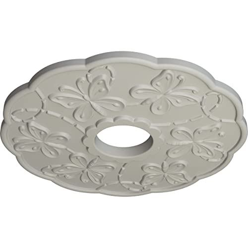 Image of Ekena Millwork CM17TSPCFDecorative Ceiling Medallions Modeled After Original Historical Patterns & Designs, Pot of Cream