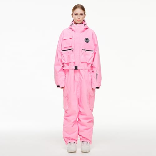 Combinaison de ski mono rose imperméable et isolée taille S - 3