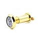 Door Viewer 2 Pcs Brass 200 Degree Door Viewer Wide Angle Peephole Security Hidden Adjustable Glass Lens with Cover for Hardware Tool(Gold)