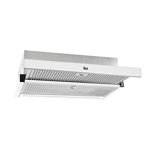 Teka CNL 6415 PLUS - Campana Extractora 60 cm Extraíble, Motor de Doble Turbina EcoPower, 5 Velocidades + 1 Intensiva, Iluminación LED, Programador Tiempo de Aspiración, Color Blanco
