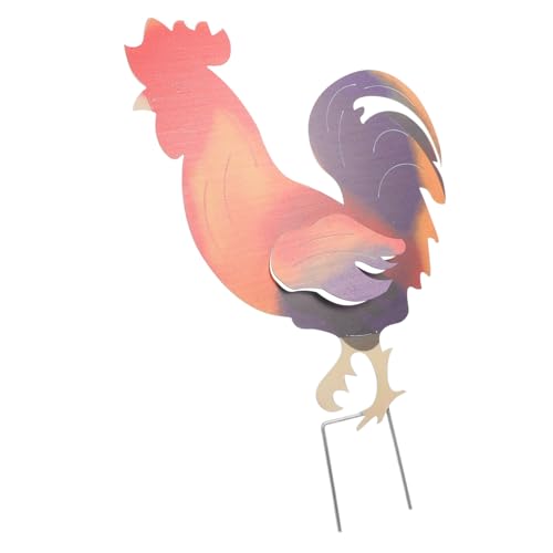 BESPORTBLE Gartenstecker Hahn Aus Wetterfest Robust Dekorative...