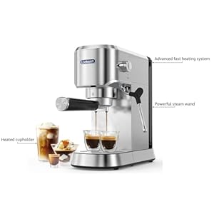 Laekerrtespressomachine20barespressomakercmep02withmilkfrothersteamerhomeexpressocoffeemachineforcappuccinoandlattesilverstainlesssteelgiftformencoffeelovers1350w Urban Country Home Decor Laekerrt espresso machine 20 bar espresso maker cmep02 with milk frother steamer home expresso coffee machine for cappuccino and latte silver stainless steel gift for men coffee lovers 1350w urban country home decor