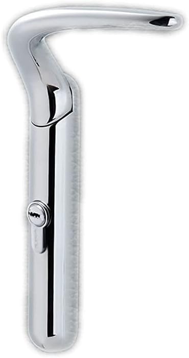 Door Knob Lever Wooden Door Lock Horn Lock Door Levers Interior Door Handle with Key Reversible for Right & Left Side for Bedroom Door Lock with Handle (Color : Bright Chrome Left Inner)