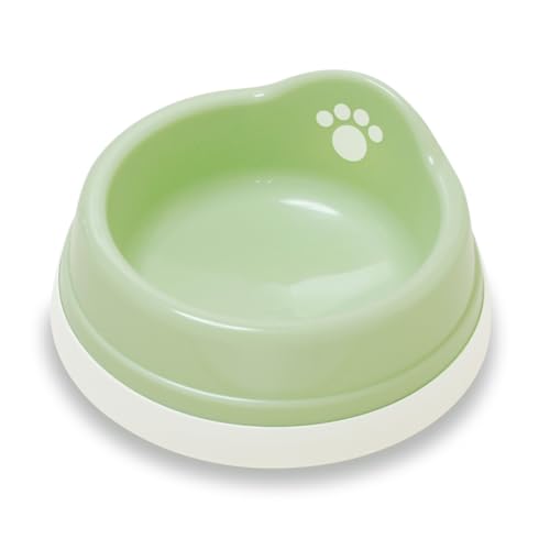 伊勢藤(ISETO) すべり止め付きペット皿 ミニ ライトグリーン 日本製 犬 猫 斜め おしゃれ かわいい I-570-1