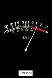  Vu Meter Vintage Analog Notebook: Lined College Ruled Paper, Diary, Journal, Planner, 6x9 120 Pages, Matte Finish Cover