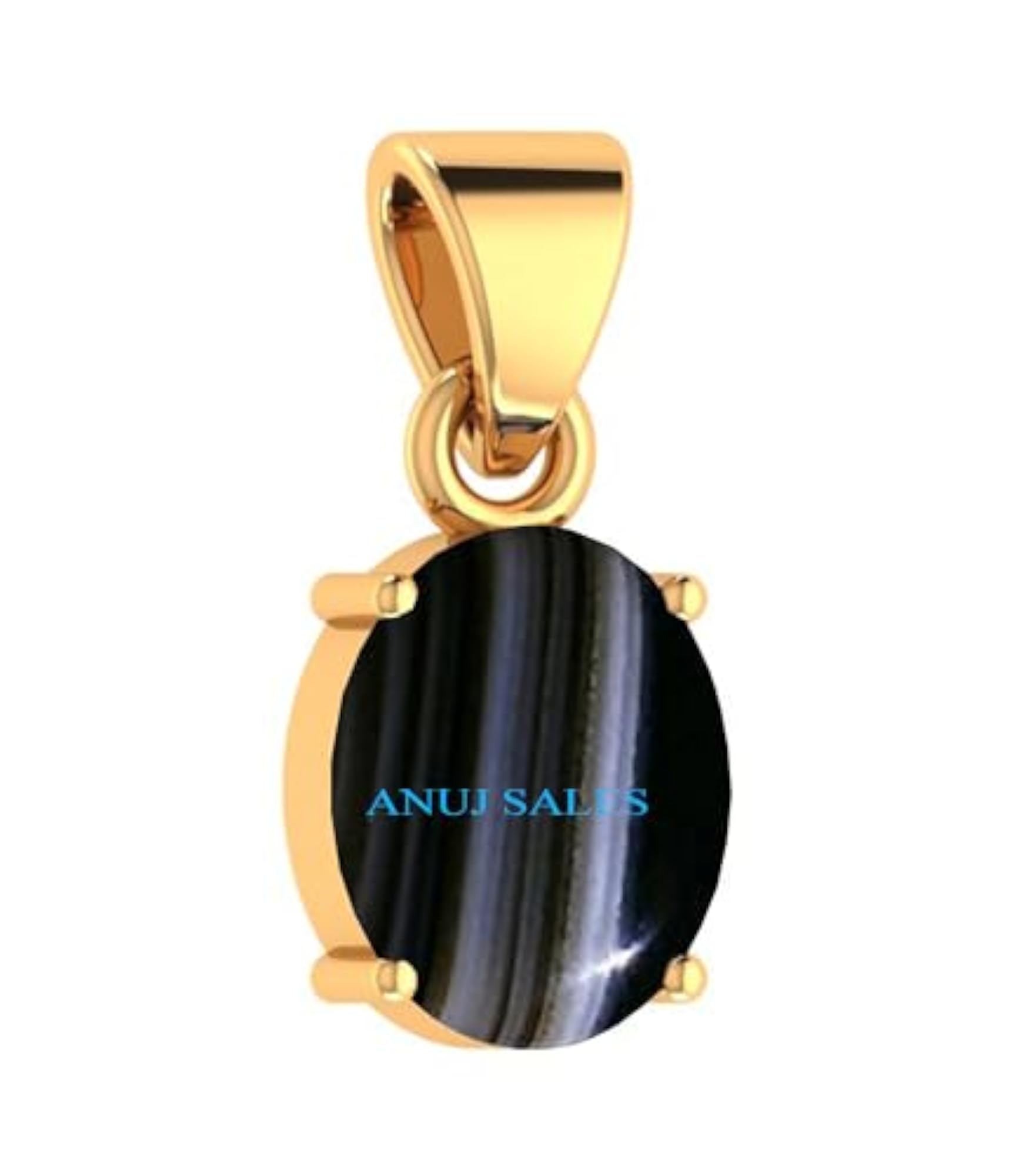 6.25 Ratti Sulemani Hakik Gold Plated Pendant, Unisex