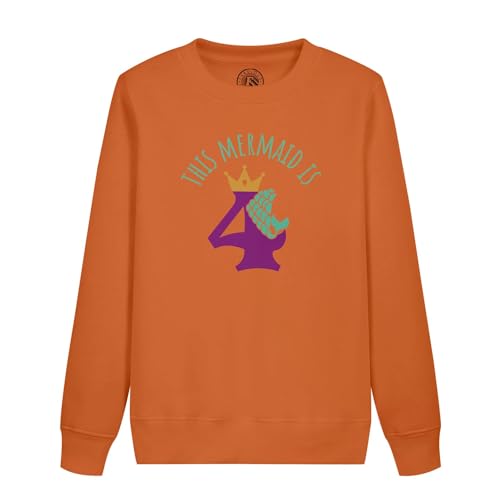 Sweatshirt anniversaire sirène 4 ans : cadeau idéal fête fille