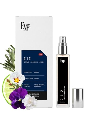 Image of EM5 212 Perfume for Men | Aromatic Warm Spicy Tobacco Fragrance | Eau de Parfum Spray | Luxury Gift for Him | 15 ml