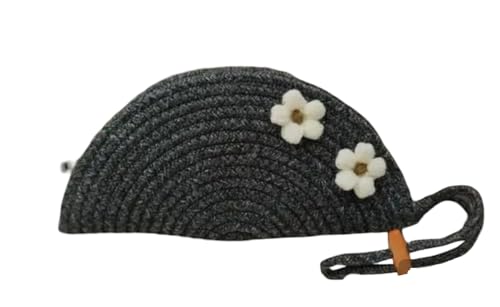 Pochette en crochet fait main noire à fleurs : le sac bohème chic pour vos sorties