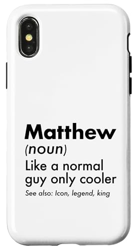 Matthew Like A Normal Guy Only Cooler Legend King �t�@�[�X�g�l�[�� �X�}�z�P�[�X iPhone X/XS �p