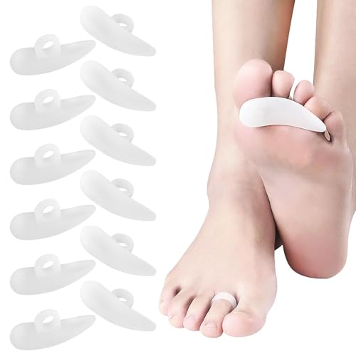 Lohill 6 Paar Hammerzehenpolster Korrektoren, Silikonzehe Gewellt Korrektor, Hammerzehenpolster Korrektoren, Hallux Valgus Polster for Men and Women