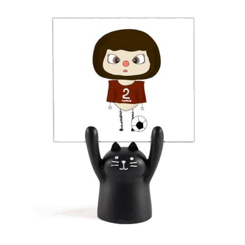 Support de mémo foot chat noir cadeau idéal anniversaire sport