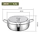 Zjyufy Fritteuse Topf Edelstahl Japanische Fritteuse Topf 4.2L Tempura Frittiertopf für Pommes Frites Huhn Japanese Fryer Pot 4.2L Tempura Deep Fryer Pot for French Fries Chicken