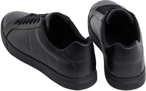 Calvin Klein Herren Cupsole Sneaker Low aus Leder, Schwarz (Triple Black), 42 – Ansicht 3
