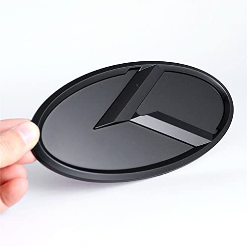 Etiqueta engomada del aspecto 3D del coche Todo negro 150 mm 165 mm K Logo Front / Troncs Emblem Badge para Kia Sportage Sorento Sedona para Kia K2 K3 K5 Etiqueta engomada del aspecto 3D del coche