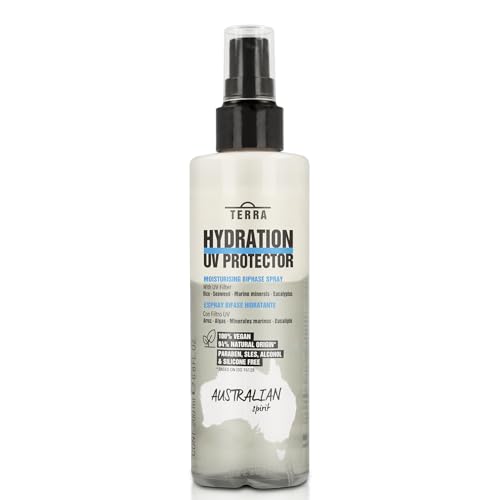 LENDAN - Spray Desenredante sin Aclarado para Cabello - Terra Hydration UV Protector - 200 ml - Spray Bifase Hidratante - Protector de Calor y Radiación UV - Previene la Rotura del Cabello