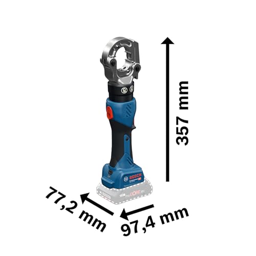 Bosch Professional 18V System Akku Hydraulisches Presswerkzeug GPH 18V-60 (60 kN Crimpkraft, um 340° drehbarer Kopf, inkl. XL-BOXX)