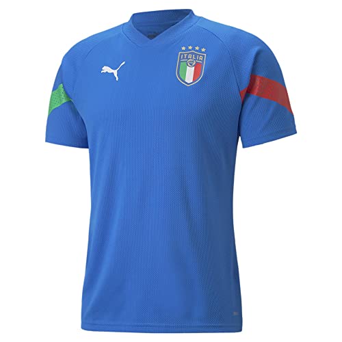 PUMA FIGC Player Training Jersey Pull, Ultra Blue White, L Homme