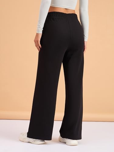 Image of barcino Black Terry V-Shape Waistband Track Pants