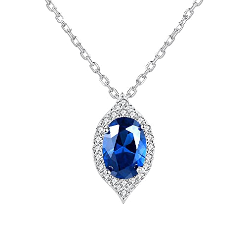 YDYDTTKD Pendientes de Gota de Agua de Zafiro para Mujeres y niñas, joyería Fina de Piedras Preciosas Azules