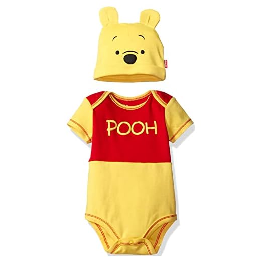 Disney Baby Bodysuit with Hat: Toy Story, Pooh, Incredibles, Monsters & Mickey